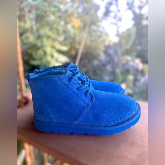 🔥🔥UGG NEUMEL SUEDE SHEARLING LINED CHUKKA ANKLE BOOTS MEN YOUTH 5 WOMEN  7 - Picture 3 of 16